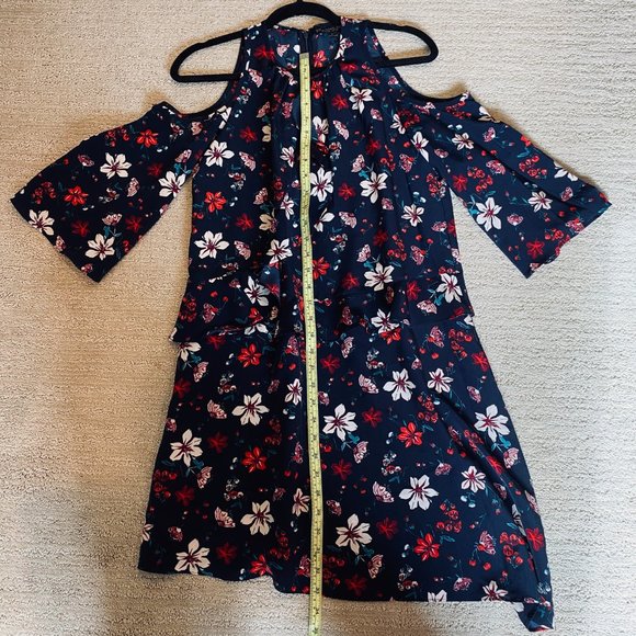 Rachel Zoe Cold Shoulder Floral Dress - Picture 8 of 11